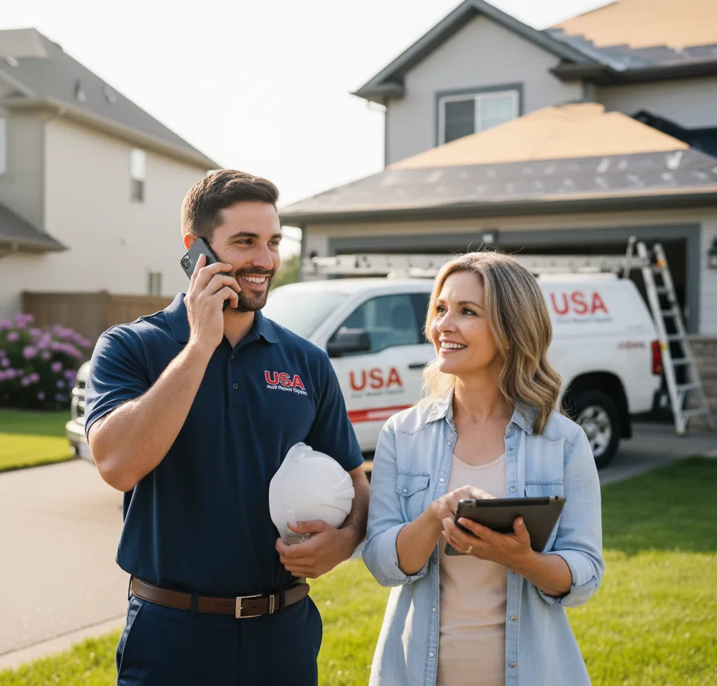 USA Roof Repair Experts customer support in Johnsonville